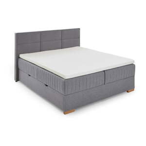 Sivá boxspring posteľ s úložným priestorom 160x200 cm Tambo – Meise Möbel