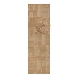 Béžový ručne tkaný vlnený behúň 80x250 cm Wilhelmine – Villeroy&Boch