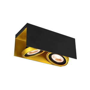 Stropné svietidlo s kovovým tienidlom v čierno-zlatej farbe 14x31 cm Verso – GTV