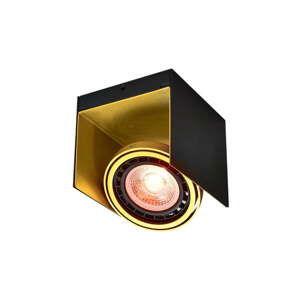 Stropné svietidlo s kovovým tienidlom v čierno-zlatej farbe 14x15,5 cm Verso – GTV
