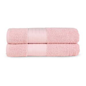 Ružové froté bavlnené osušky v súprave 2 ks 70x140 cm – Good Morning