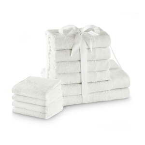 Biele froté bavlnené uteráky a osušky v súprave 10 ks Amari – AmeliaHome