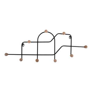Čierny kovový nástenný vešiak 71 cm Maze – PT LIVING