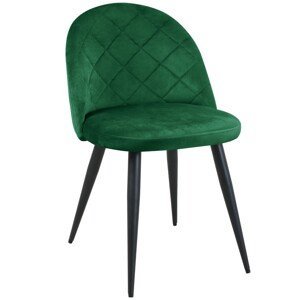 Čalouněná designová židle Poppy zelená