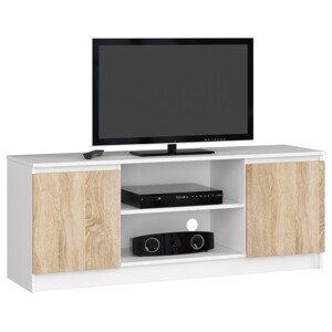 TV stolík Beron 140 cm biely/sonoma