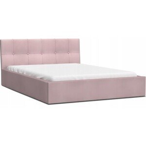Čalouněná postel RINO Trinity se zvedacím roštem pudrově růžová