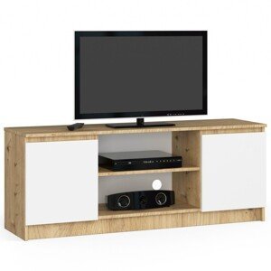TV stolík Beron 140 cm dub artisan/biela