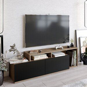 TV stolík Nexera 149,8 cm orech/čierna