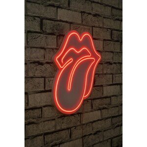 Nástenná Neónová dekorácia  The Rolling Stones červená