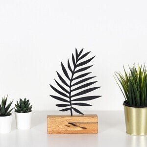 Kovová dekorácia Palm Leaf 27 cm čierna