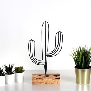 Kovová dekorácia Cactus 41 cm čierna