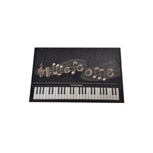 Rohožka Piano 40 x 60 cm čierna/biela
