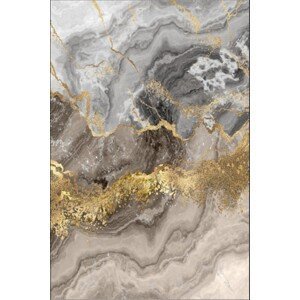 Koberec Marble 180x280 cm sivý/zlatý