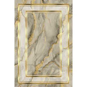 Koberec Marble Frame 180x280 cm béžový/zlatý