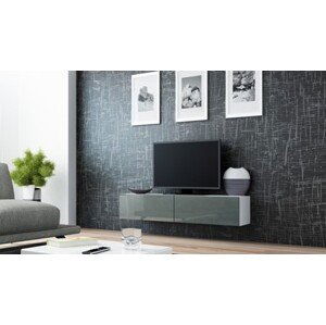 TV stolík VIGO 140 cm biely/sivý