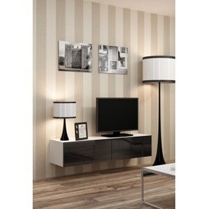 TV stolík VIGO 140 cm biely/čierny