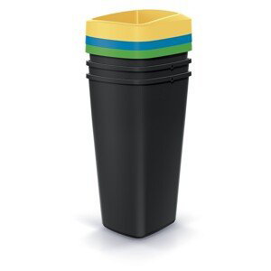 Súprava odpadkových košov COMPACTO 3x25 L čierna