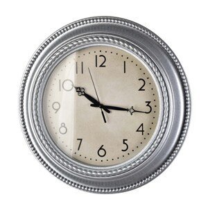 Nástěnné hodiny OKRA 50 cm stříbrné
