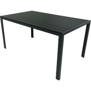Záhradný kovový stôl ALLEN 150 x 90 x 74 cm sivý/čierny