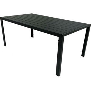 Záhradný kovový stôl ALLEN 205 x 90 x 74 cm čierny