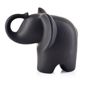 Keramický slon MIA BLACK IV matná čierna