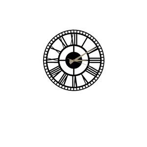 Dekoratívne nástenné hodiny Roman 50 cm čierne
