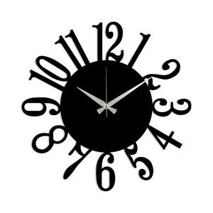 Dekoratívne nástenné hodiny Polas 48 cm čierne