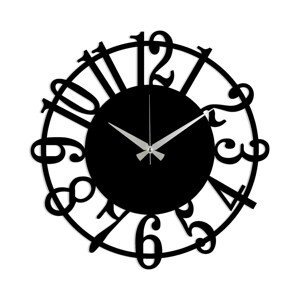 Dekoratívne nástenné hodiny Molor 48 cm čierne