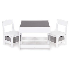 Sada dětského nábytku s tabulí Multistore bílo-šedý