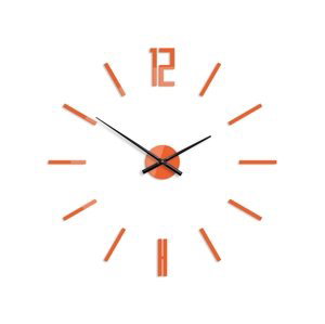 3D nalepovacie hodiny Carlo oranžové
