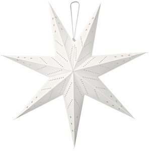 Svietiaca LED papierová hviezda LUMINA III 60 cm biela