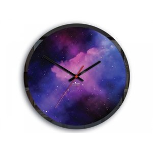 Nástenné hodiny Galaxy fialové