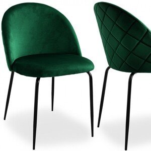 Čalúnená designová stolička ForChair IV zelená
