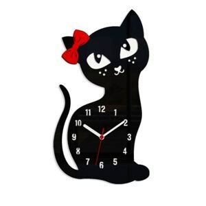 Nástenné hodiny Cat čierne