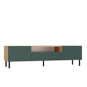 TV stolík KAMA 160 cm dub artisan/zelený