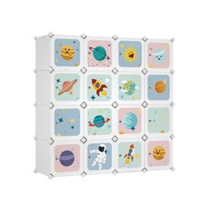 Dětská modulární skříň Konstanc vícebarevná