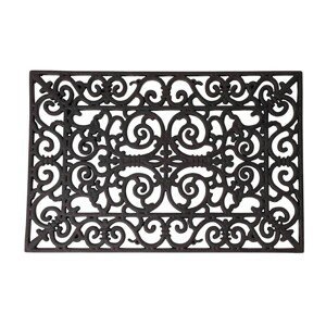 Dekorativní gumová rohožka Victoriana 60x40 cm černá