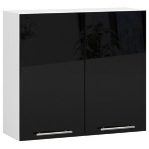 Závěsná kuchyňská skříňka Olivie W 80 cm bílo-černá