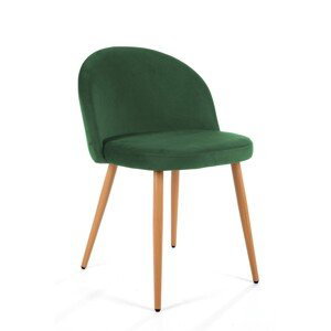Sametová čalouněná židle Gera zelená