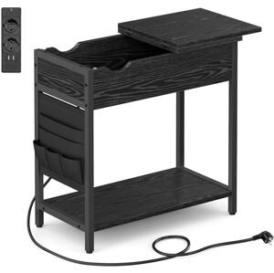 Odkládací stolek Vasagle Laurin s USB porty černý