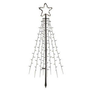 Kovový LED vánoční strom Ziza s časovačem 180 cm studená bílá