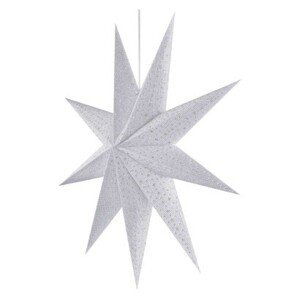 Vánoční papírová hvězda LUMO 60 cm bílá