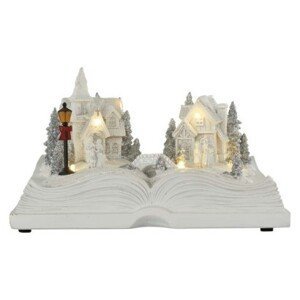 LED vánoční vesnička Book 12,5 cm teplá bílá