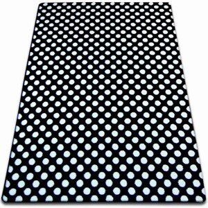 Kusový koberec SKETCH JAMIE biely / čierny - bodky
