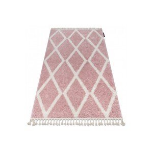 Kusový shaggy koberec BERBER TROIK ružový