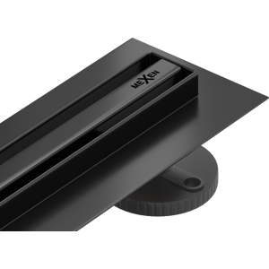 Odtokový žľab s otočným sifónom MEXEN FLAT 360 SLIM čierny 110 cm