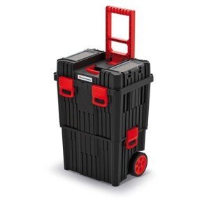 Kufr na nářadí HARDY 45 x 36 x 64 cm černo-červený