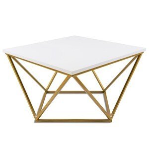 Konferenčný stolík Loftstyle II 60 cm zlatý a biely