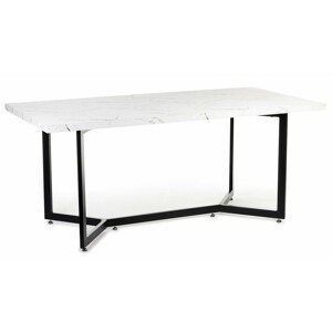 Elegantný stôl Marillo 180 cm čierny/biely mramor