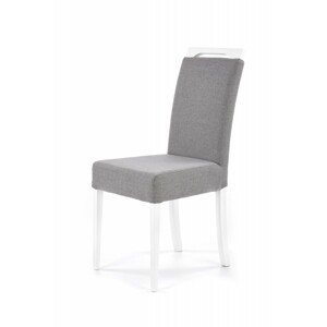 Jedálenská stolička Clary biela/sivá